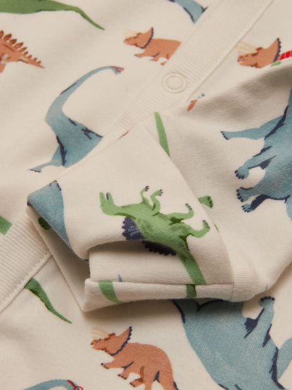 Joules Razamataz Cream Dino Cotton Babygrow image 4