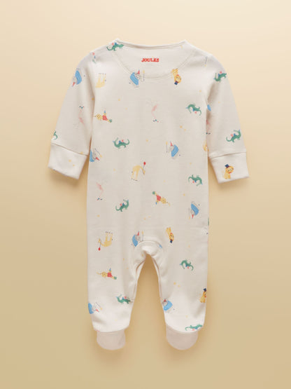 Joules Razamataz Cream Animals Cotton Babygrow image 2