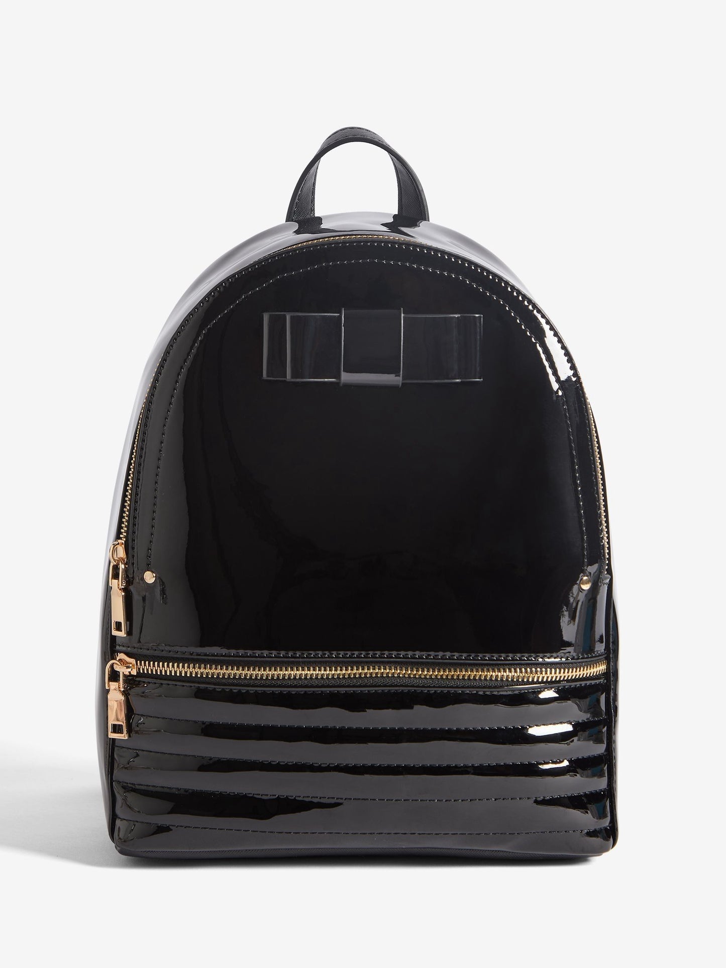 Lipsy Black Bow Detail School Backpack image 1