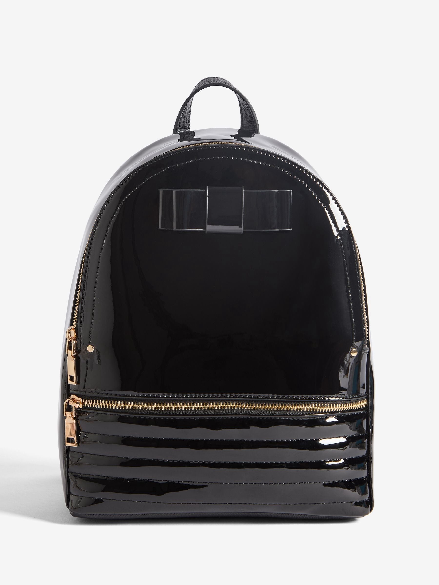 Lipsy Black Bow Detail School Backpack image 1