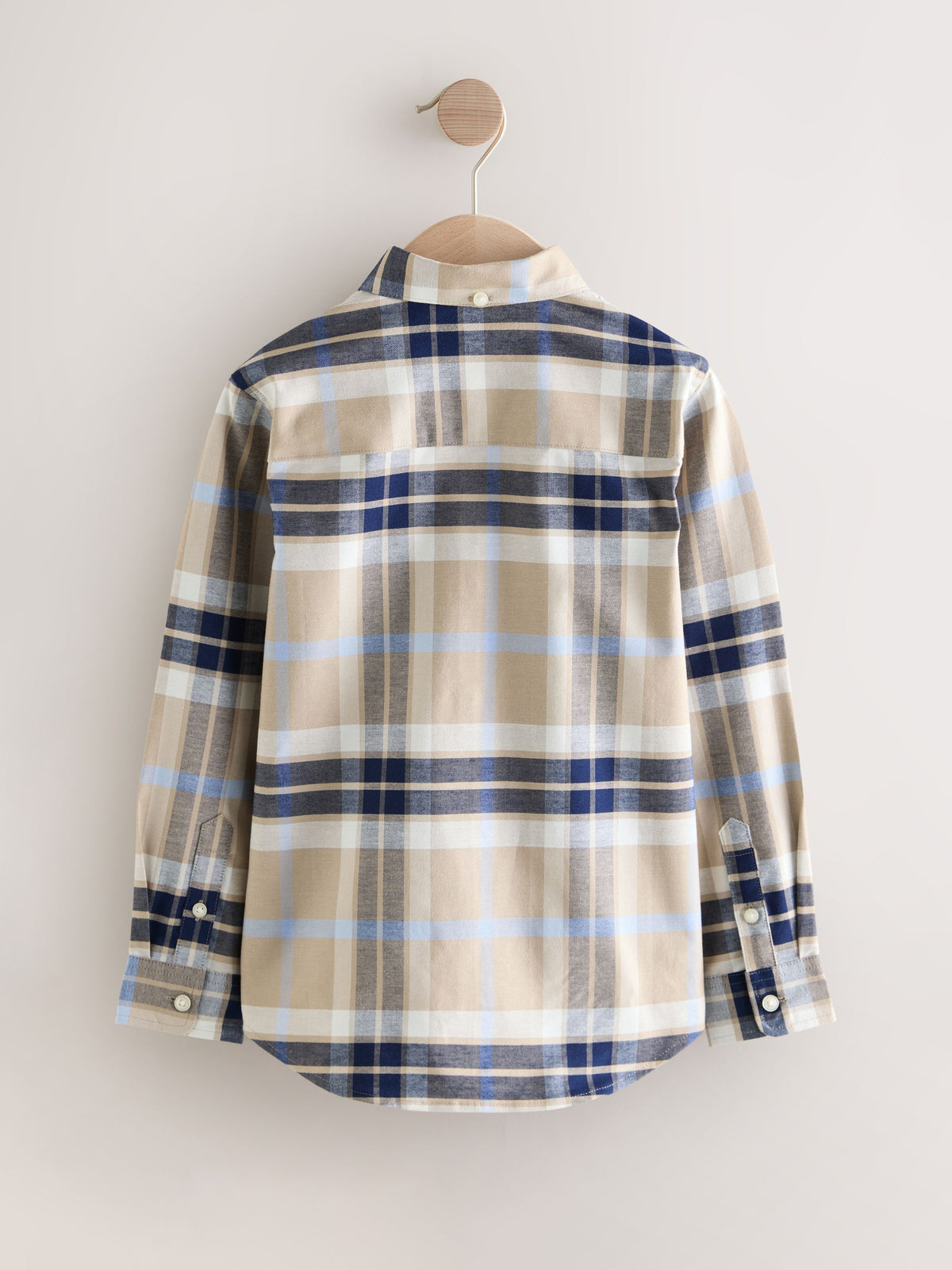 Dsiney Kidz - Neutral/Black Check Long Sleeve Oxford Check Shirt (3-16yrs) image 5
