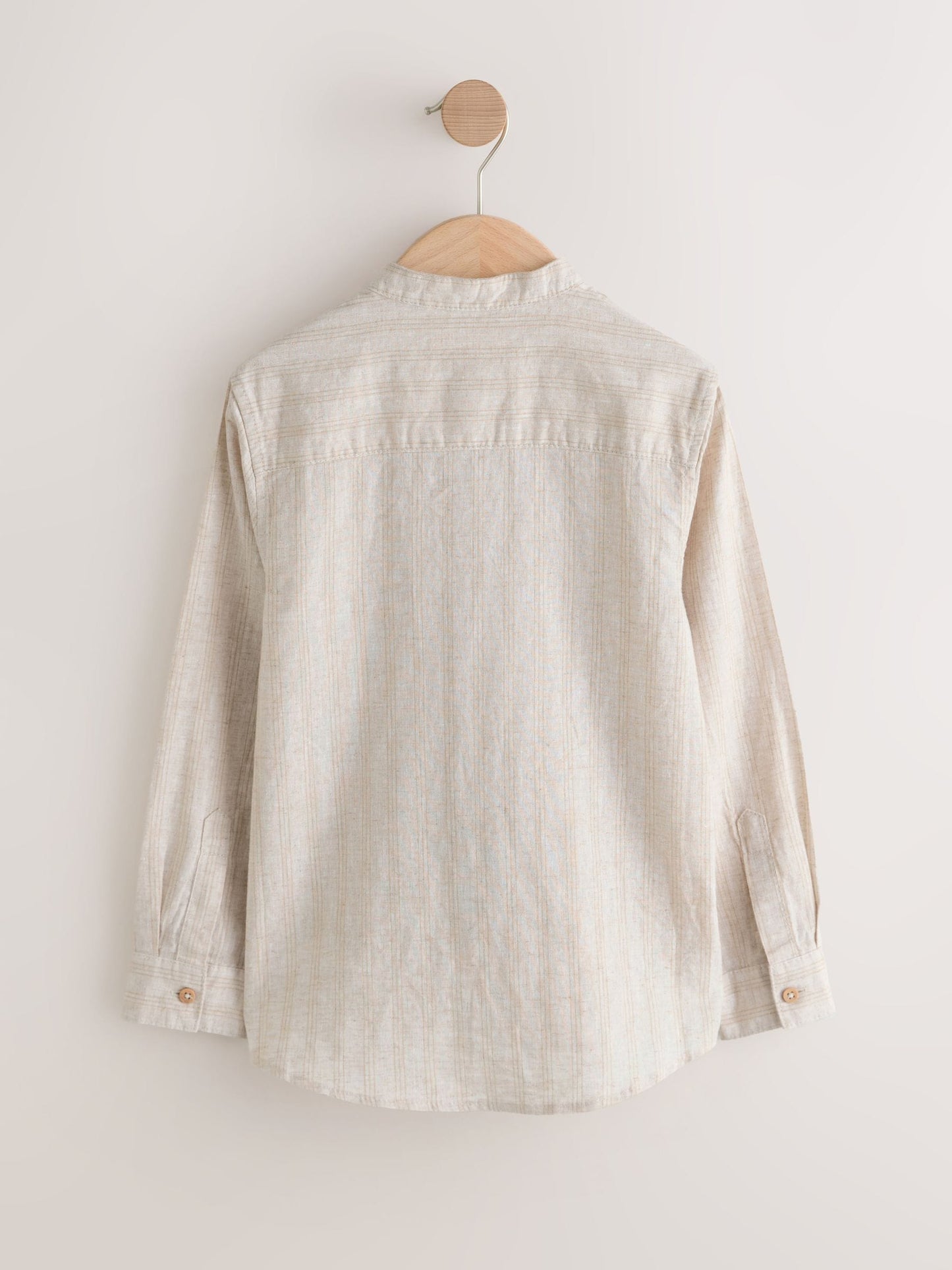 Dsiney Kidz - Neutral Grandad Collar Linen Mix Long Sleeve Shirt (3-16yrs) image 5