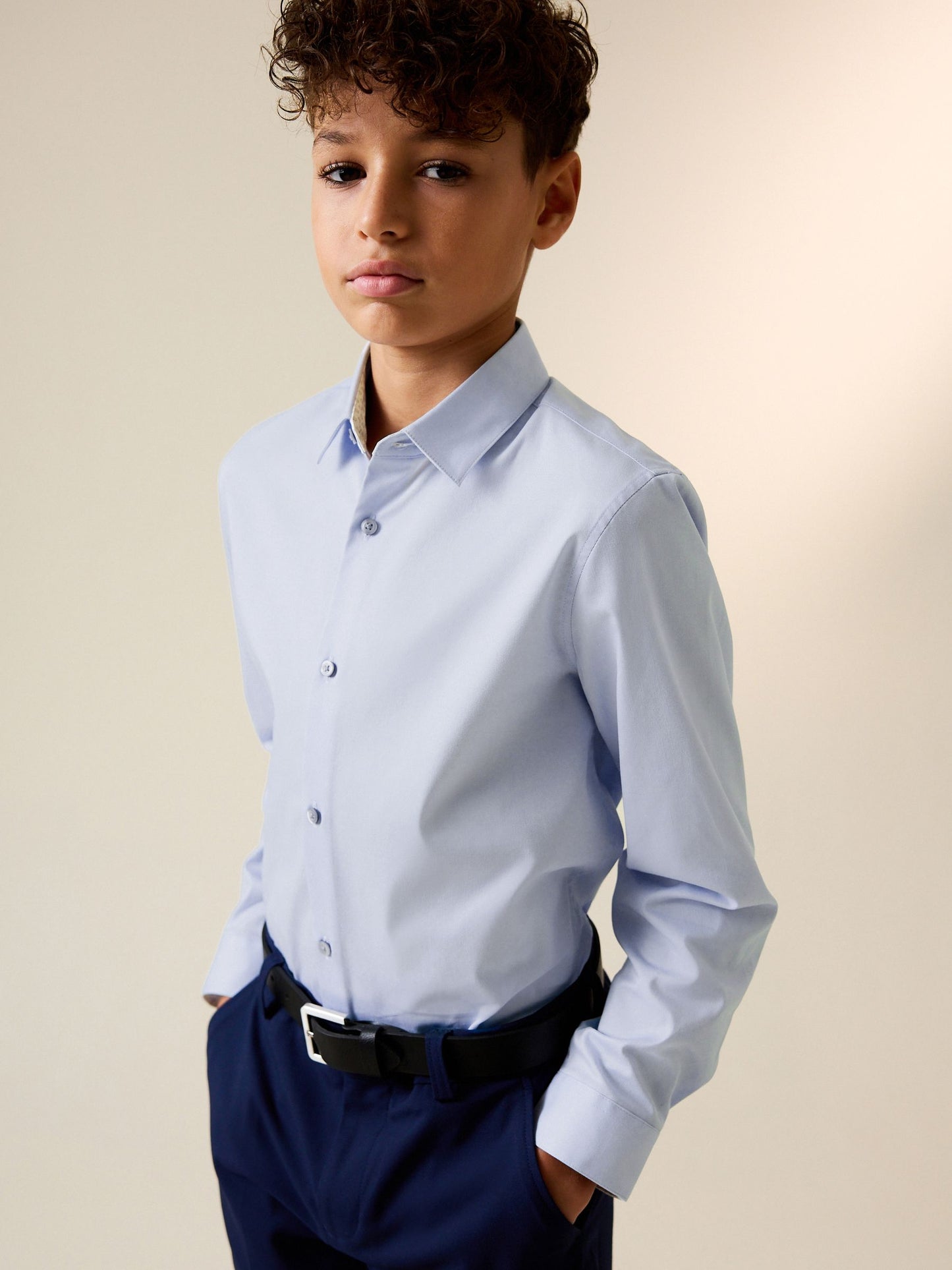 Dsiney Kidz - Light Blue Long Sleeves Smart Trimmed Shirt (3-16yrs) image 1