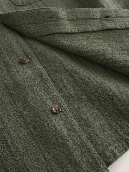 Dsiney Kidz - Khaki Green Short Sleeve Textured Shirt and Shorts Set (3-16yrs) image 10