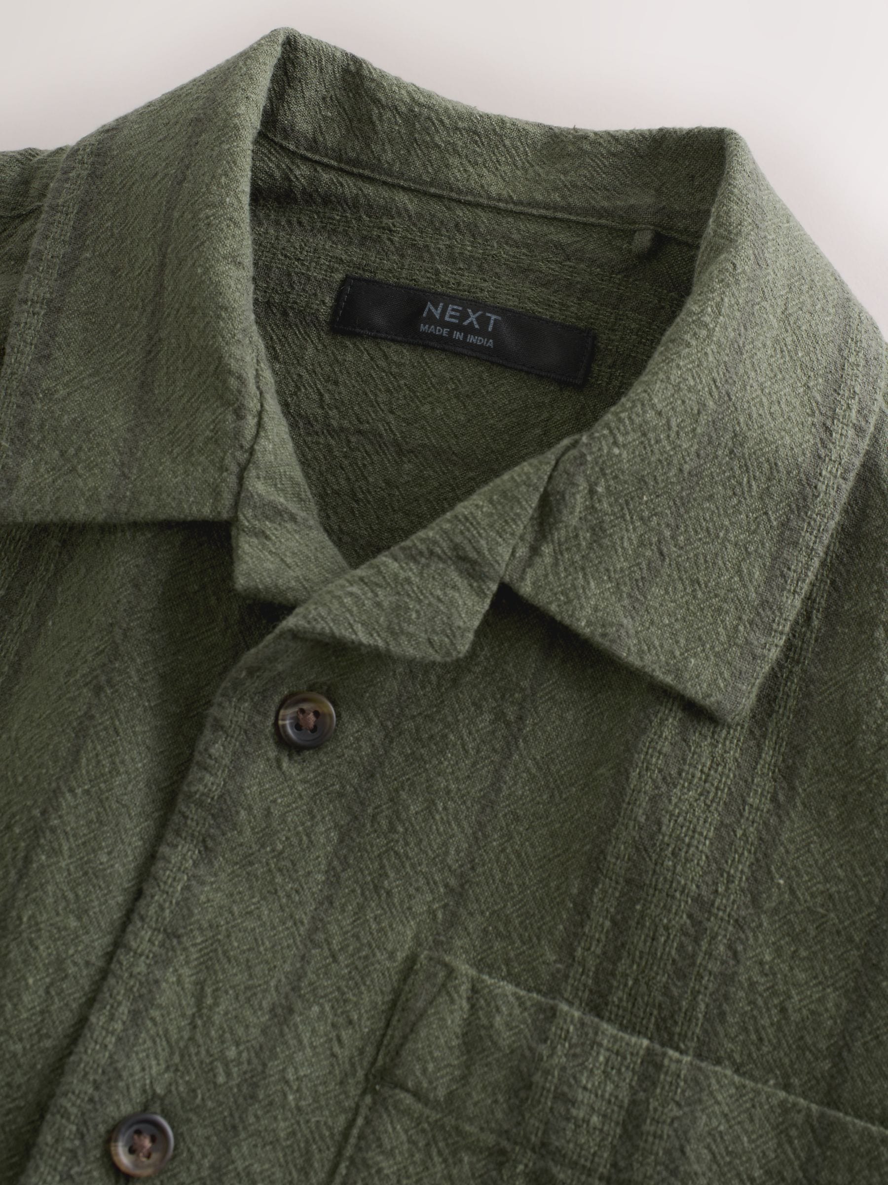 Dsiney Kidz - Khaki Green Short Sleeve Textured Shirt and Shorts Set (3-16yrs) image 9