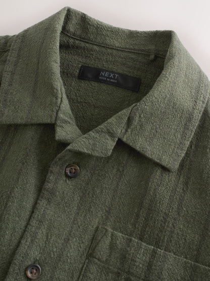Dsiney Kidz - Khaki Green Short Sleeve Textured Shirt and Shorts Set (3-16yrs) image 9