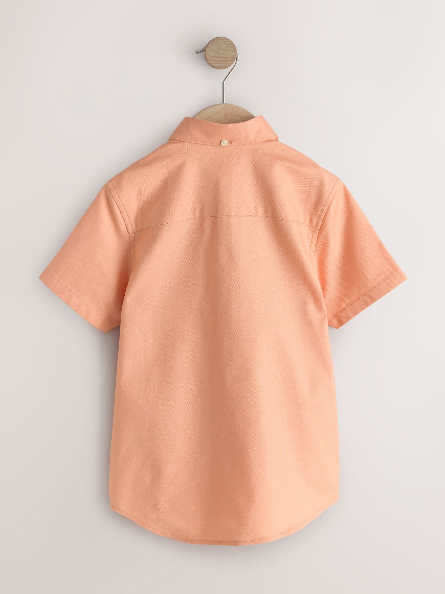 Dsiney Kidz - Orange Logo Short Sleeve Cotton Rich Oxford Shirt (3-16yrs) image 2