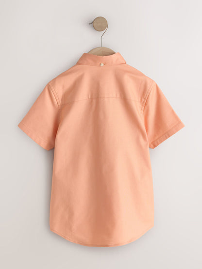 Dsiney Kidz - Orange Logo Short Sleeve Cotton Rich Oxford Shirt (3-16yrs) image 2