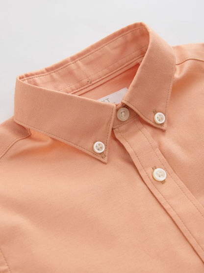 Dsiney Kidz - Orange Logo Short Sleeve Cotton Rich Oxford Shirt (3-16yrs) image 4