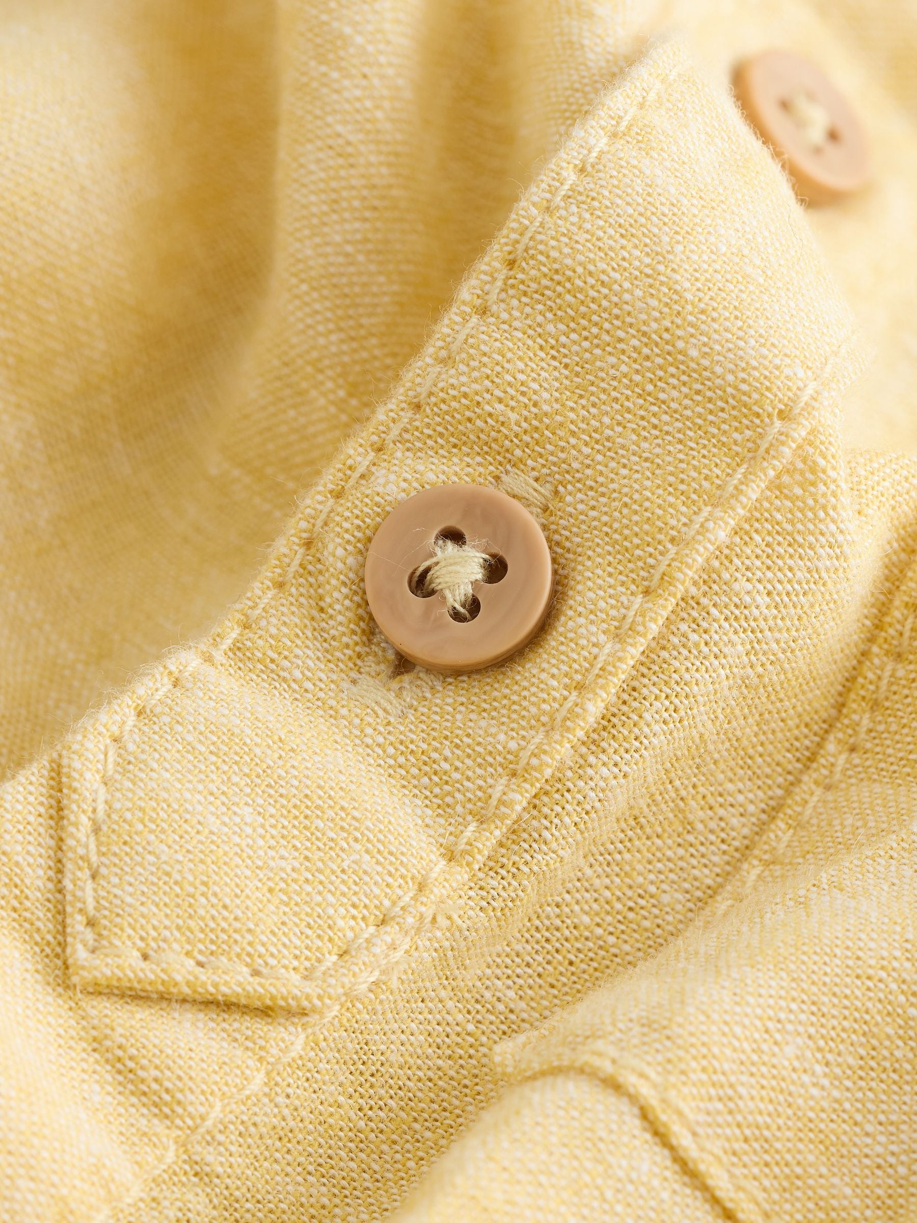 Dsiney Kidz - Yellow Grandad Collar Linen Mix Shirt (3mths-7yrs) image 7