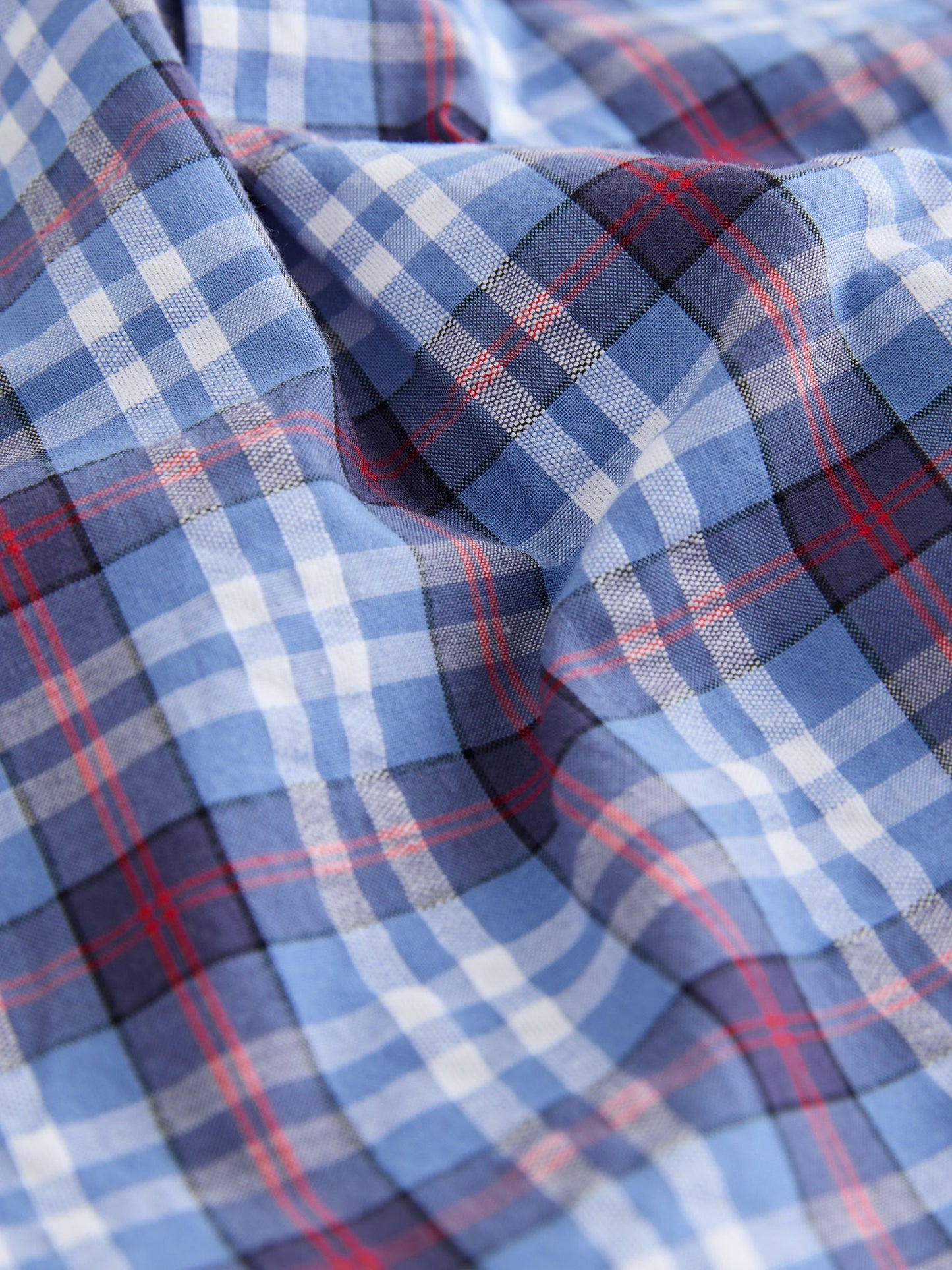 Dsiney Kidz - Blue/Navy Short Sleeve Check Seersucker Shirt (6mths-7yrs) image 7