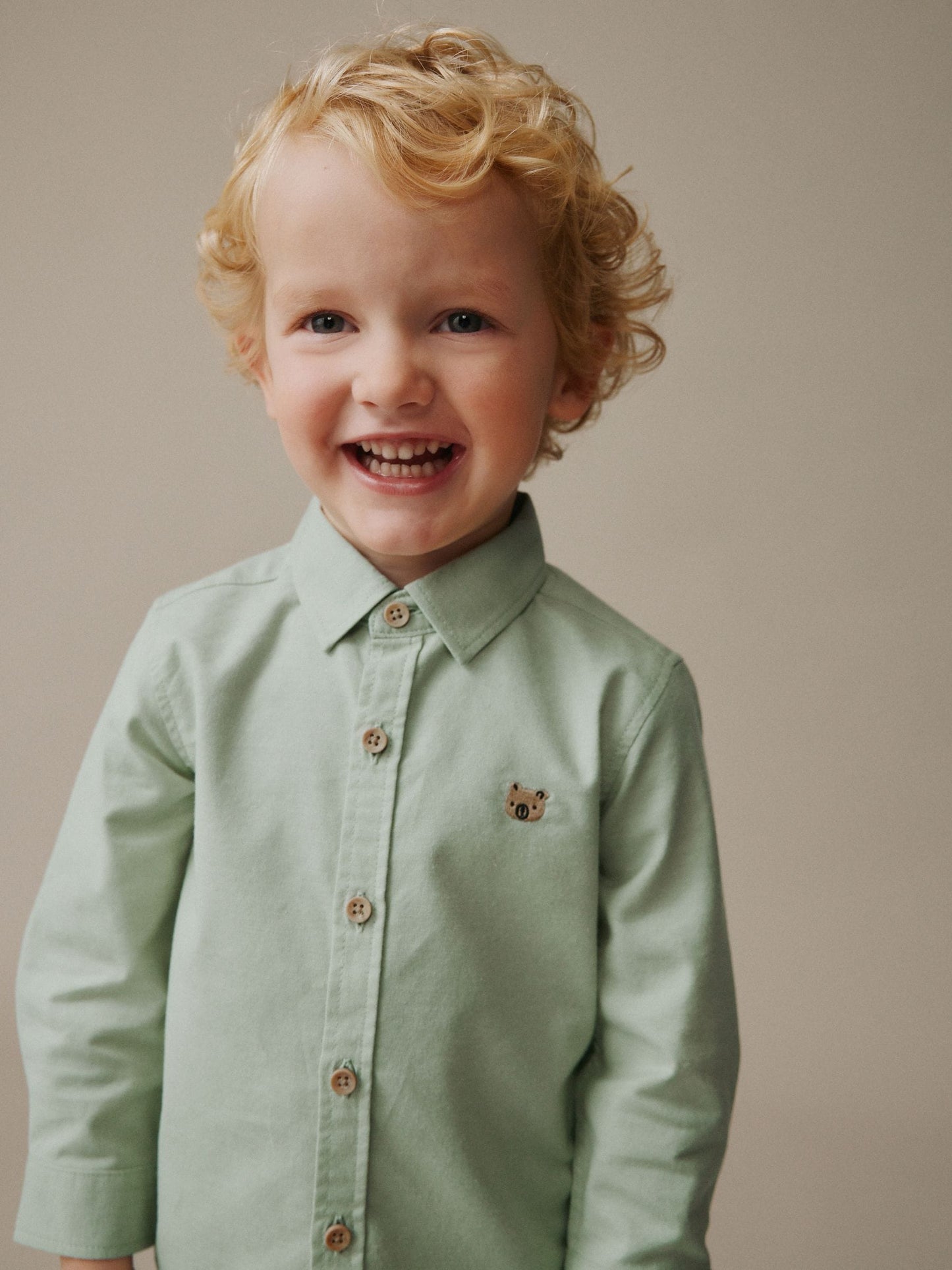 Dsiney Kidz - Green Character Long Sleeve Oxford Shirt (3mths-7yrs) image 4