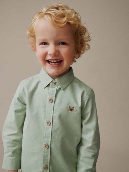 Dsiney Kidz - Green Character Long Sleeve Oxford Shirt (3mths-7yrs) image 4