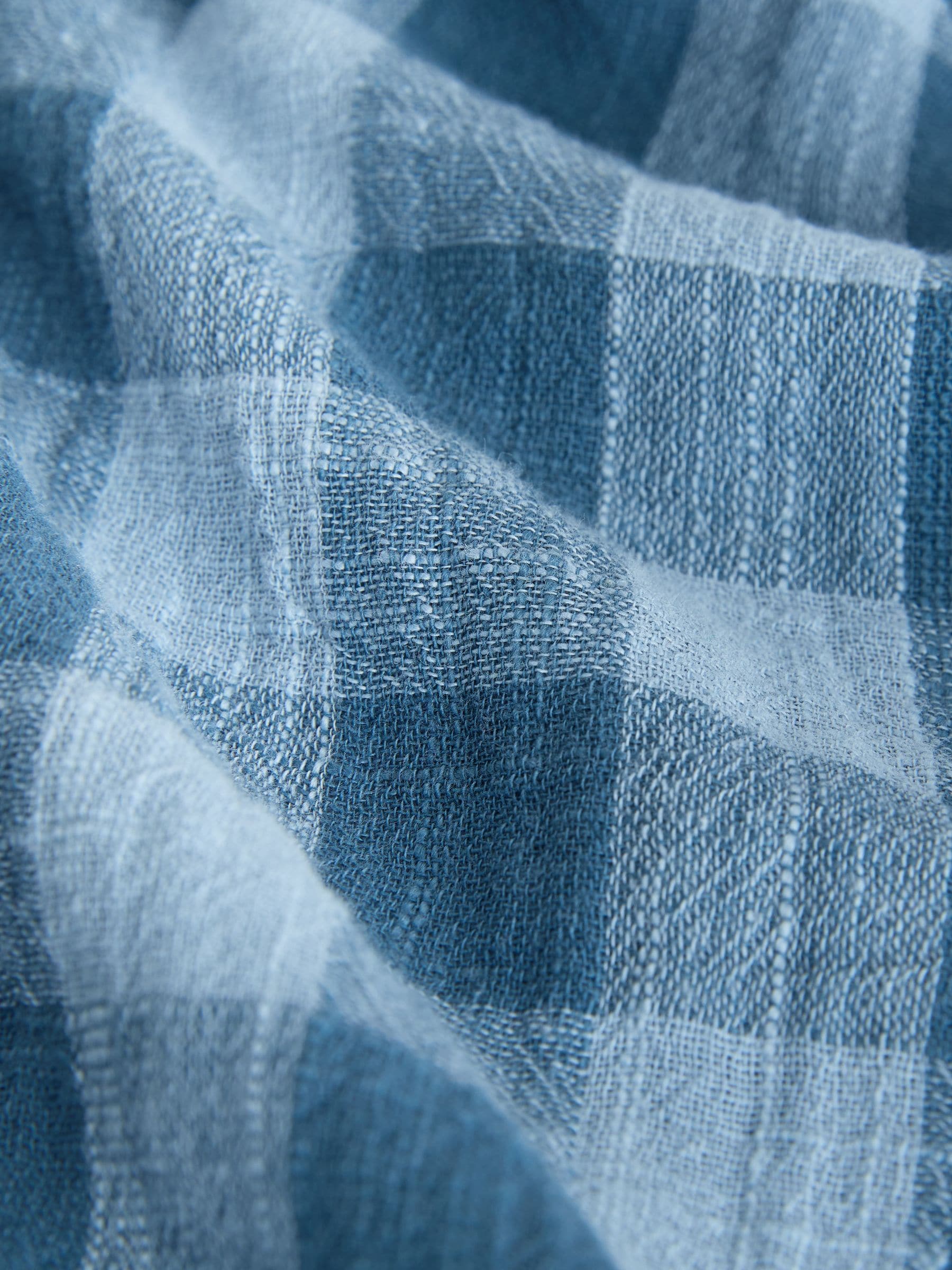 Dsiney Kidz - Blue Long Sleeve Check Hooded Shirt (3mths-7yrs) image 8