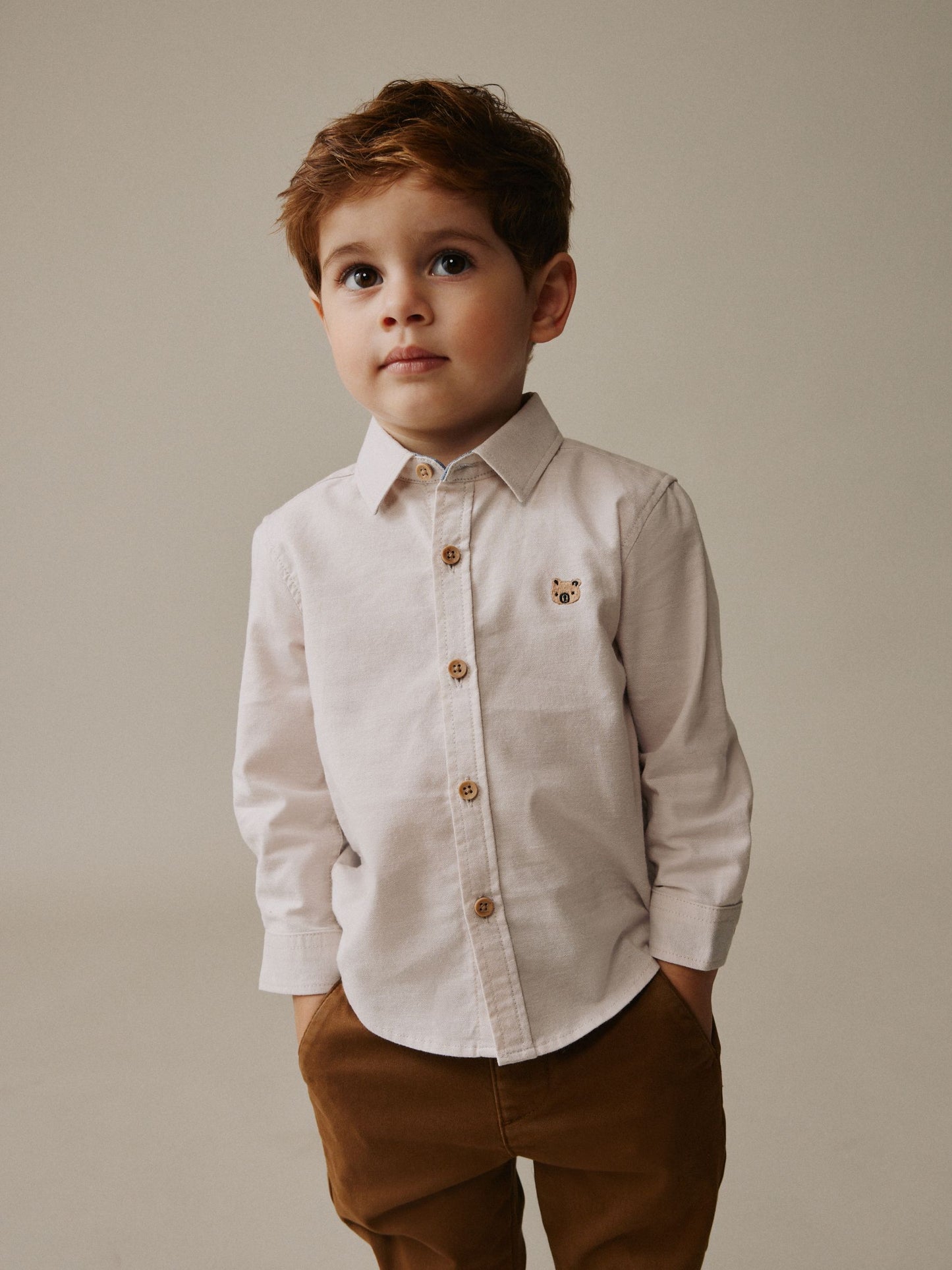 Dsiney Kidz - Ecru Character Long Sleeve Oxford Shirt (3mths-7yrs) image 1