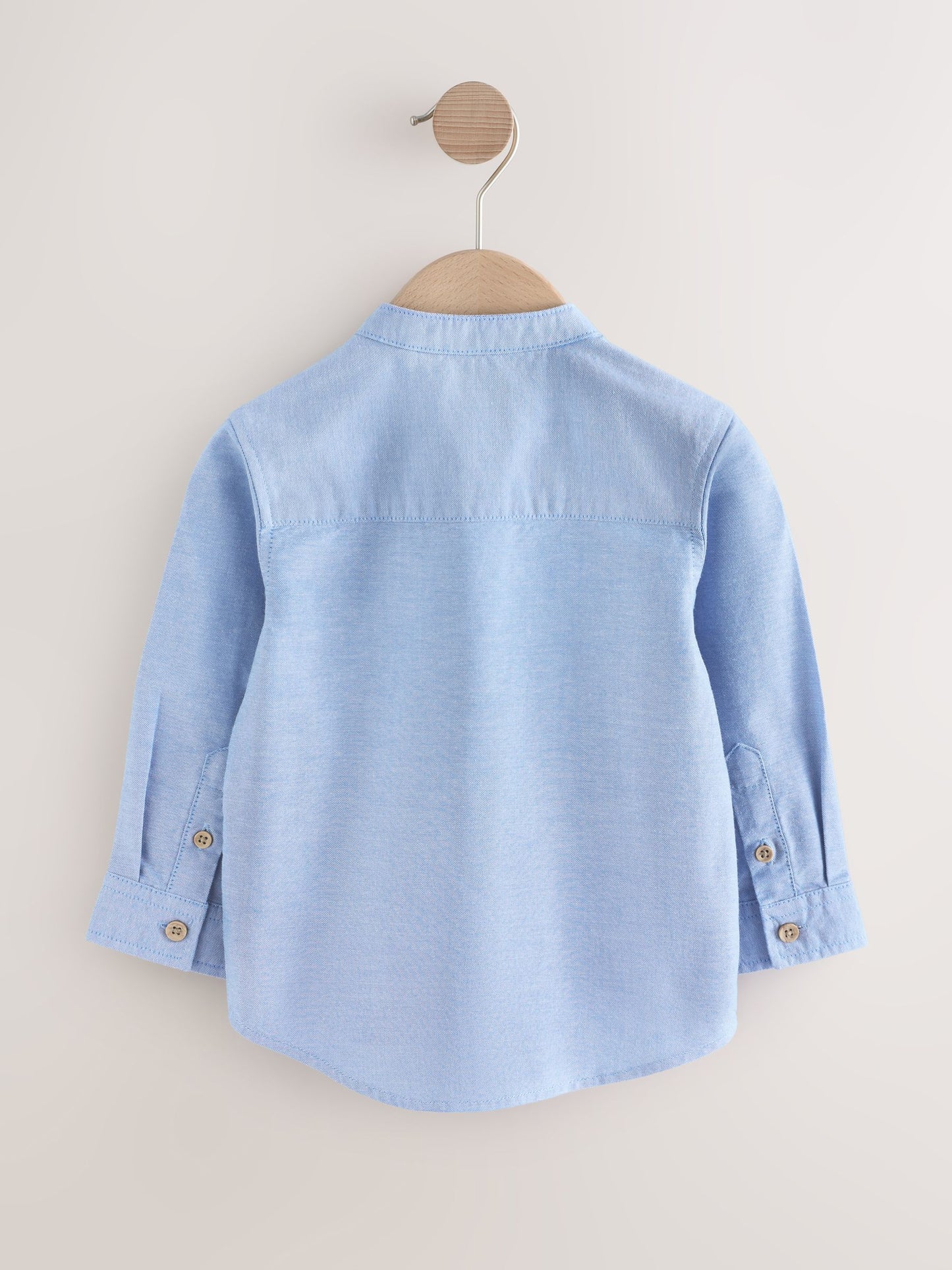 Dsiney Kidz - Blue Long Sleeve Grandad Collar Oxford Shirt (3mths-7yrs) image 6