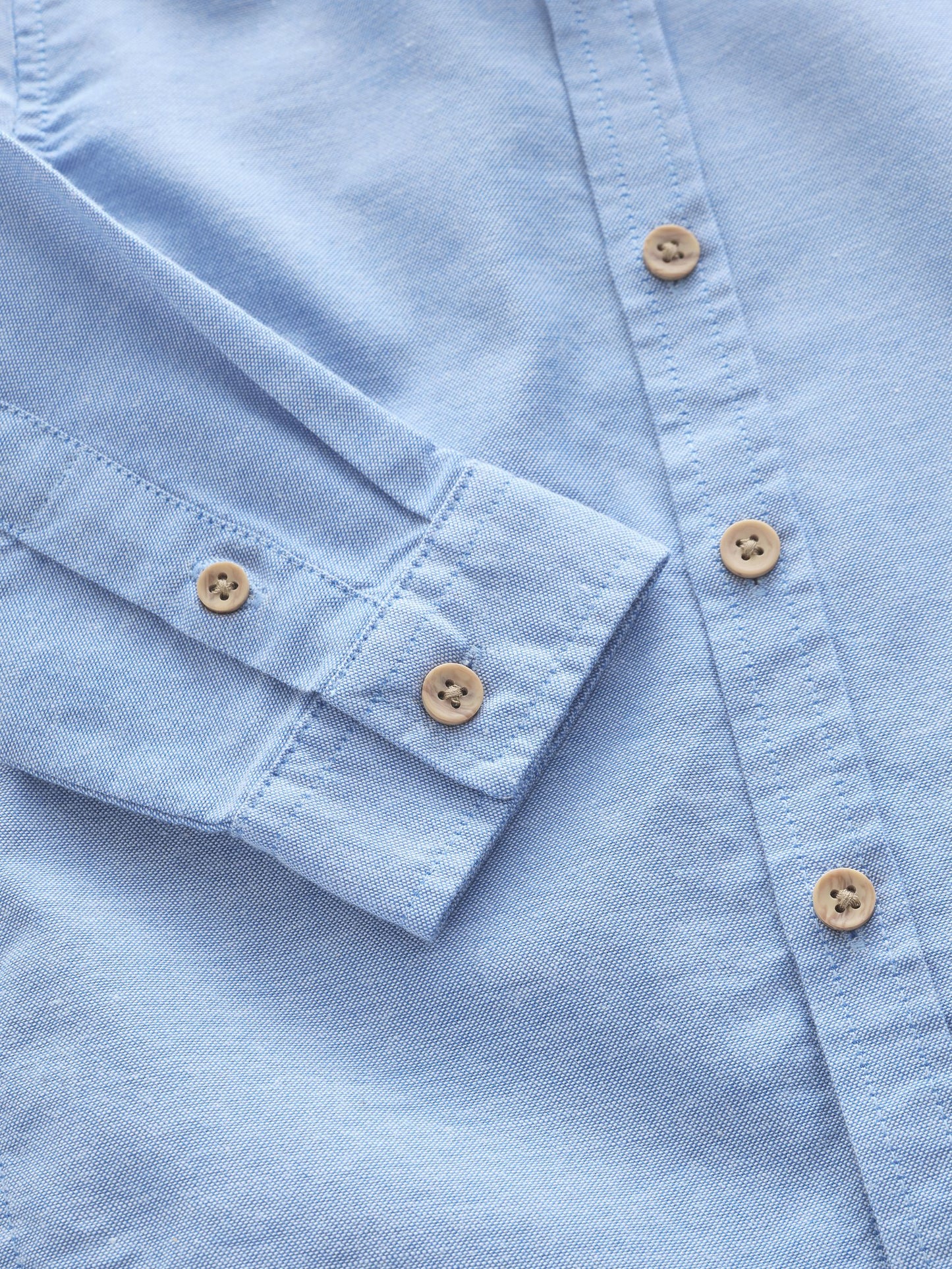 Dsiney Kidz - Blue Long Sleeve Grandad Collar Oxford Shirt (3mths-7yrs) image 8