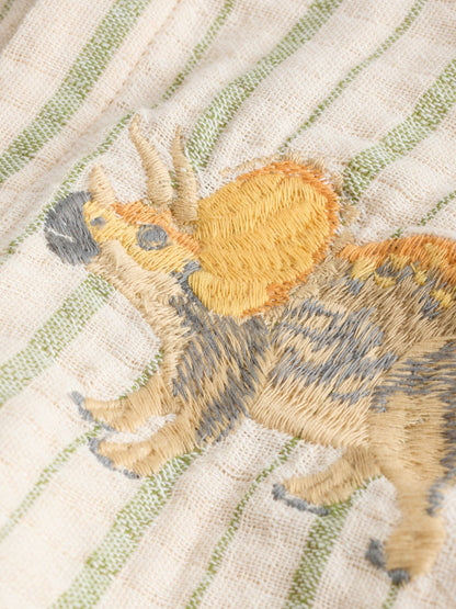 Dsiney Kidz - Ecru Striped Dino Short Sleeve Shirt (3mths-7yrs) image 7