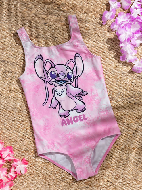 Dsiney Kidz - Vanilla Underground Pink Girls Disney Lilo & Stitch Multicoloured Stitch Swimsuit image 1