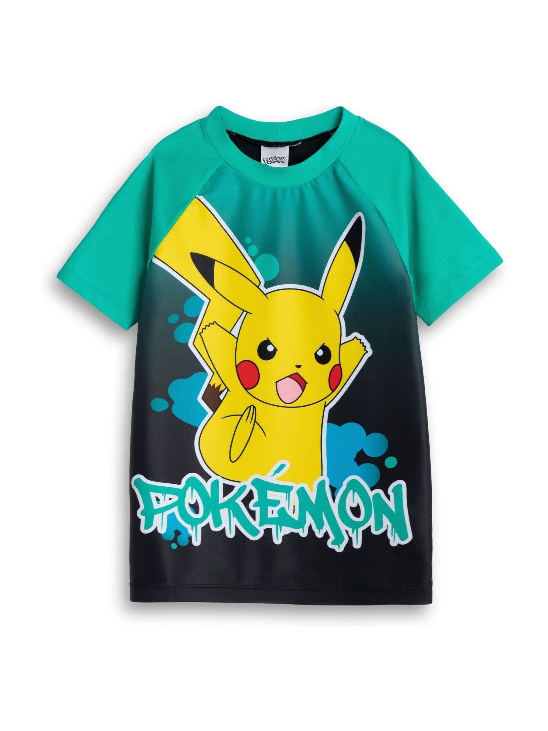 Dsiney Kidz - Vanilla Underground Green Boys Pokemon Pikachu Rash Vest image 1