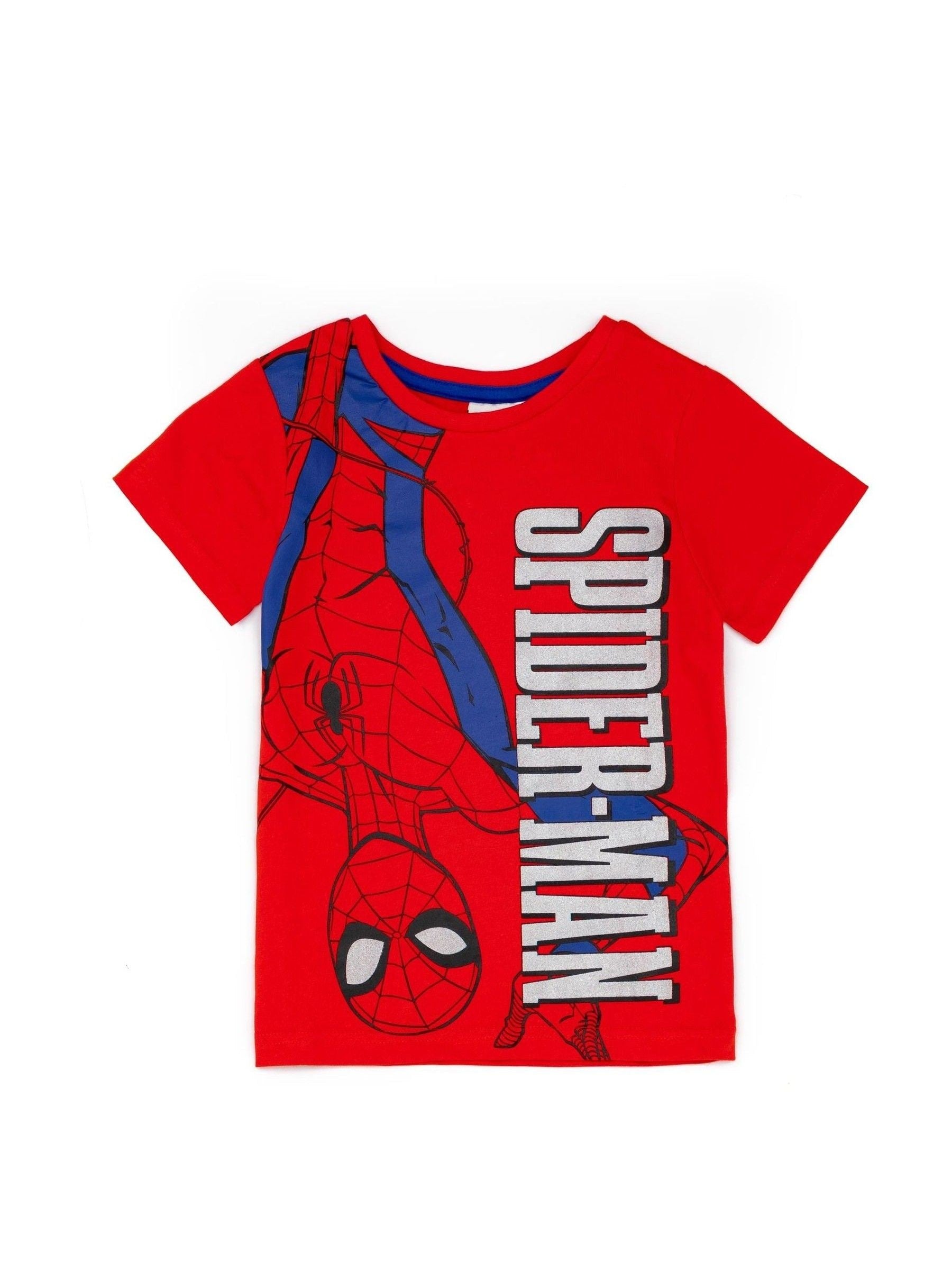 Dsiney Kidz - Vanilla Underground Blue Boys Marvel Spiderman Short Sleeve Short Leg 100% Cotton Pyjamas Set image 2