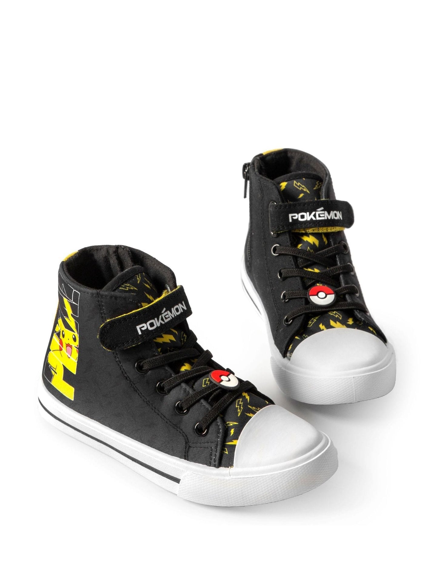 Dsiney Kidz - Vanilla Underground Black Pokemon Pikachu Laced Trainers image 1