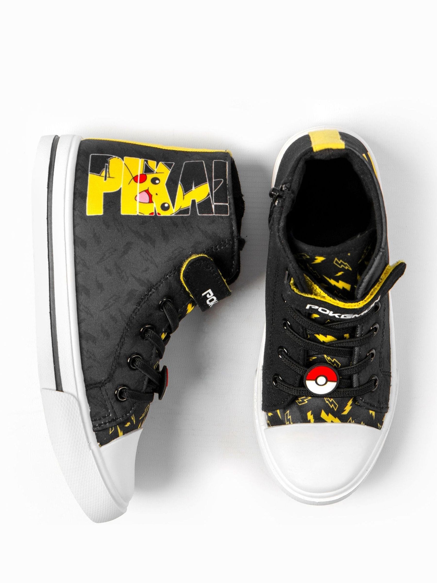 Dsiney Kidz - Vanilla Underground Black Pokemon Pikachu Laced Trainers image 2