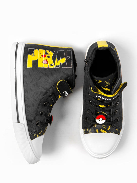 Dsiney Kidz - Vanilla Underground Black Pokemon Pikachu Laced Trainers image 2