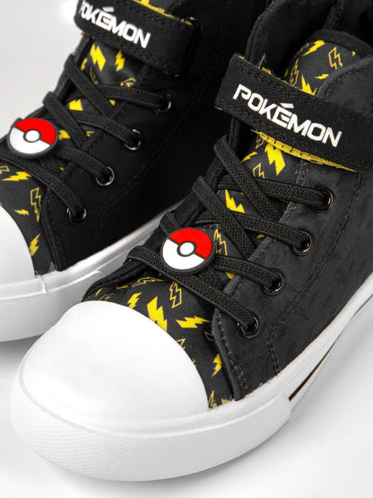 Dsiney Kidz - Vanilla Underground Black Pokemon Pikachu Laced Trainers image 5