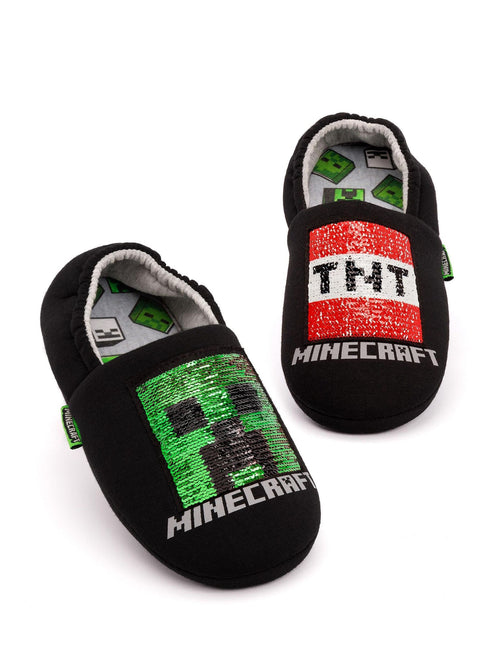 Vanilla Underground Black Minecraft Slippers image 1