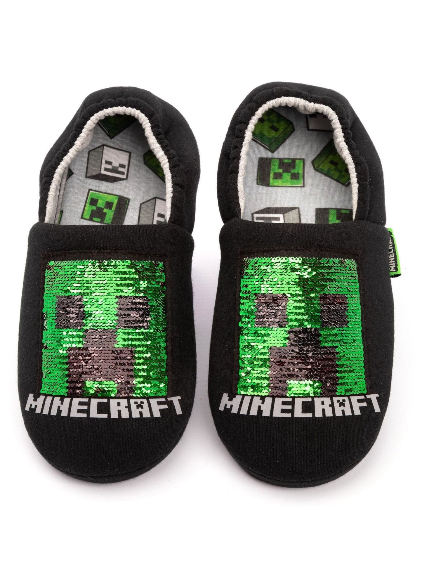 Vanilla Underground Black Minecraft Slippers image 2