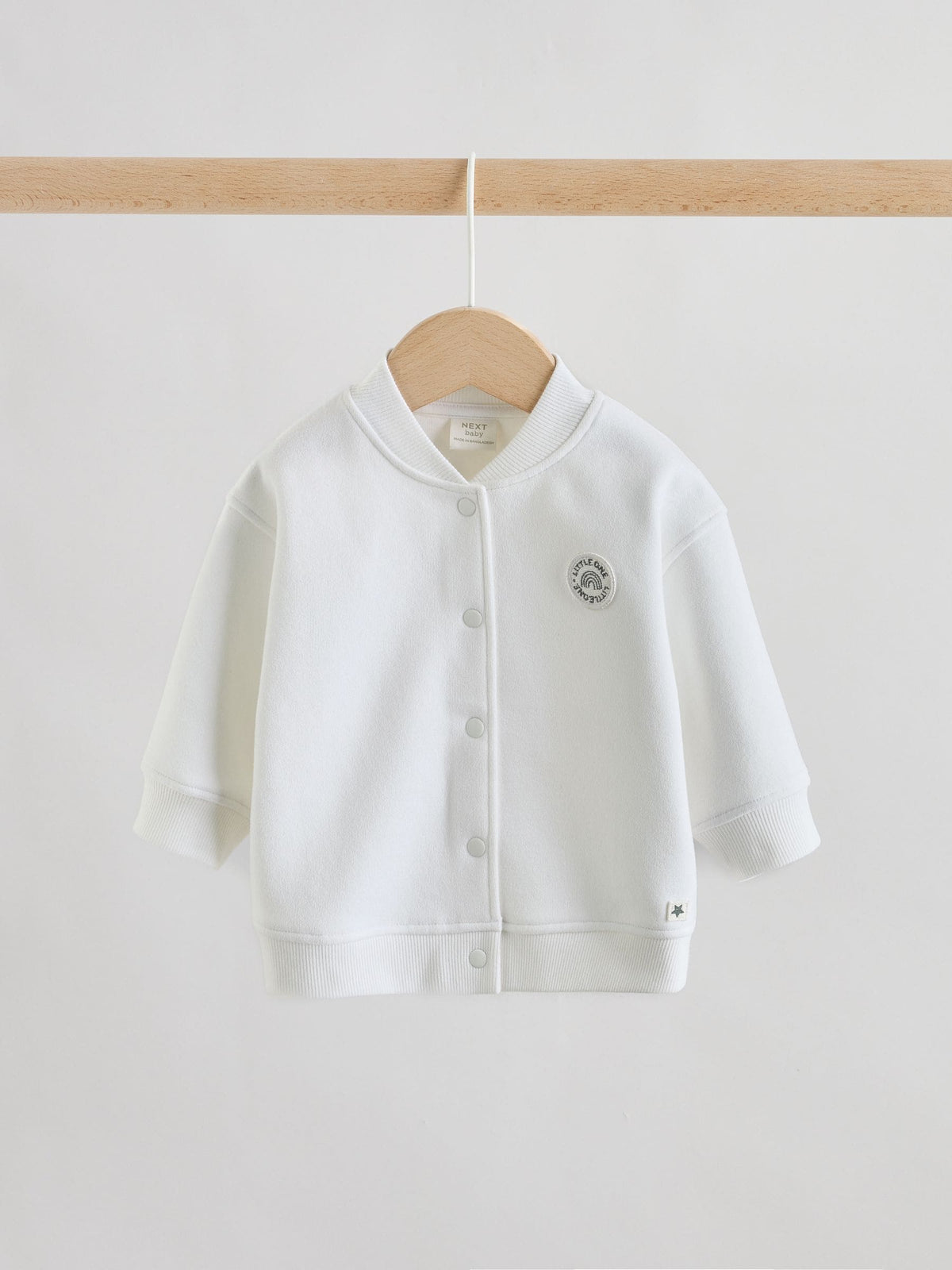 White Jersey Jacket Bodysuit and Leggings 3 Piece Baby Set (0mths-2yrs) image 3