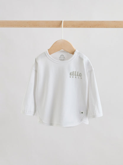 White Jersey Jacket Bodysuit and Leggings 3 Piece Baby Set (0mths-2yrs) image 5