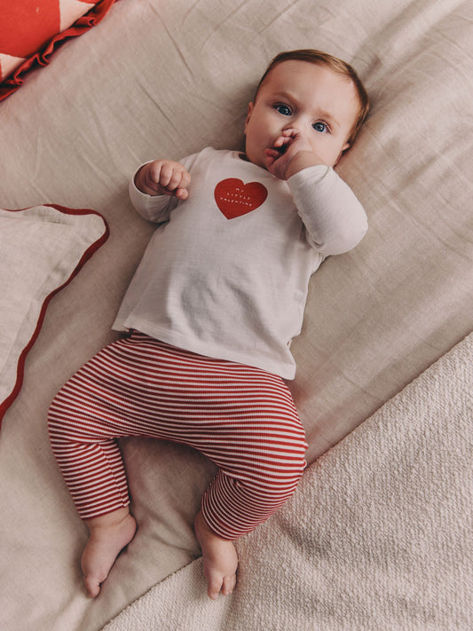 Red Little Valentine T-Shirt and Leggings Baby Set (0mths-2yrs) image 1