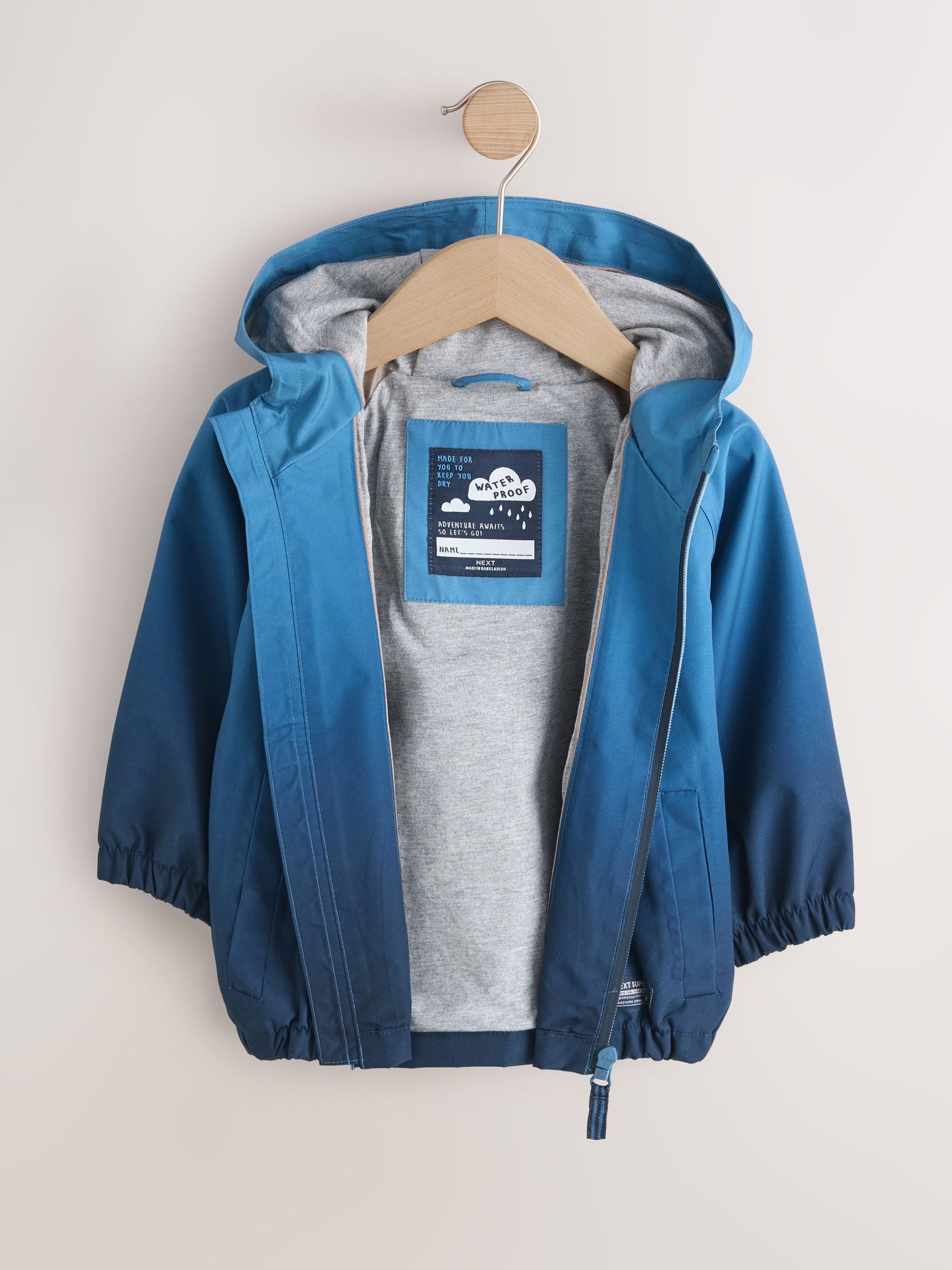 Dsiney Kidz - Ombre Blue Waterproof Cagoule Jacket (3mths-7yrs) image 6