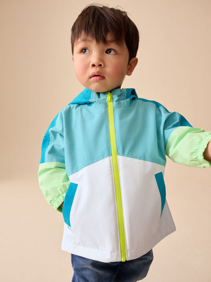 Dsiney Kidz - Green Colour Block Waterproof Cagoule (3mths-7yrs) image 1