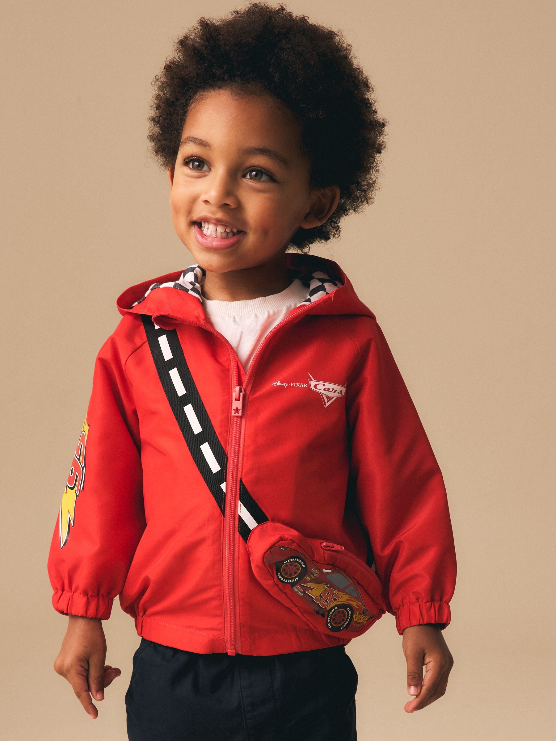 Dsiney Kidz - Red Cars Bag Pocket Cagoule Jacket (3mths-7yrs) image 3