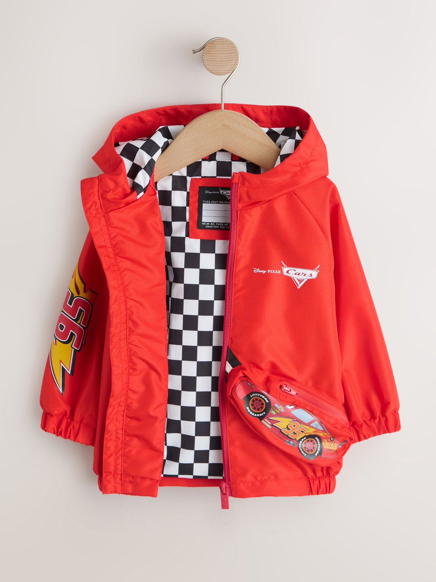 Dsiney Kidz - Red Cars Bag Pocket Cagoule Jacket (3mths-7yrs) image 7