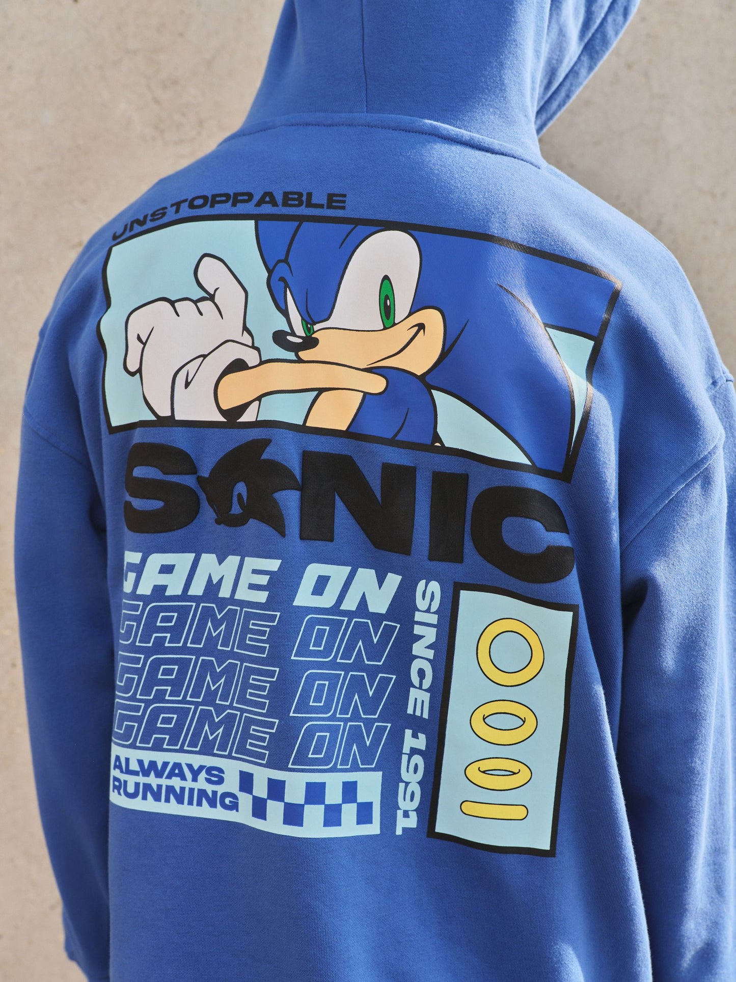 Dsiney Kidz - Blue Sonic Hoodie with Back Print (3-16yrs) image 3