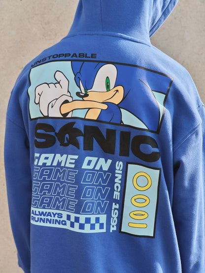 Dsiney Kidz - Blue Sonic Hoodie with Back Print (3-16yrs) image 3
