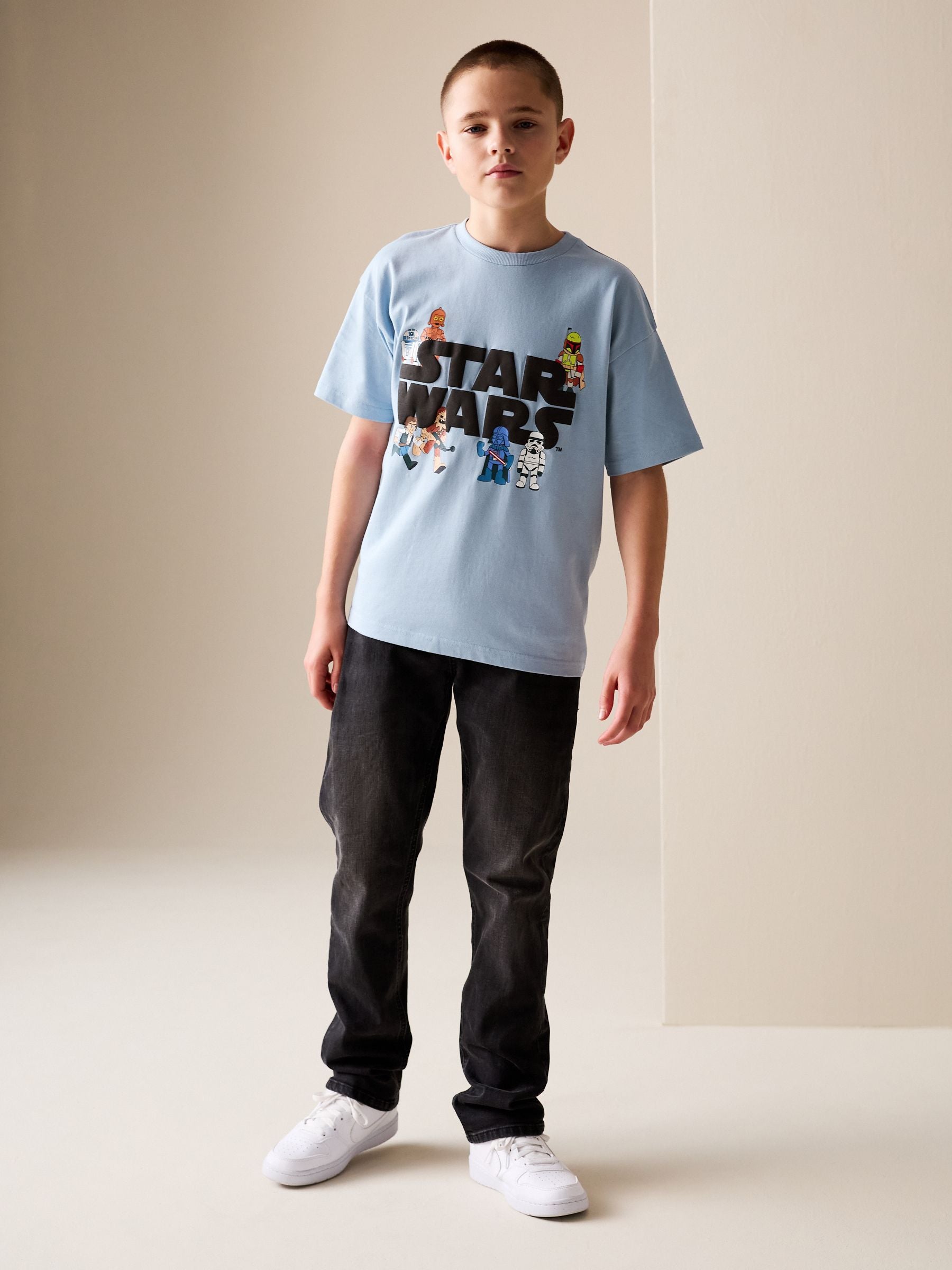Dsiney Kidz - Light Blue Star Wars T-Shirt (3-16yrs) image 2