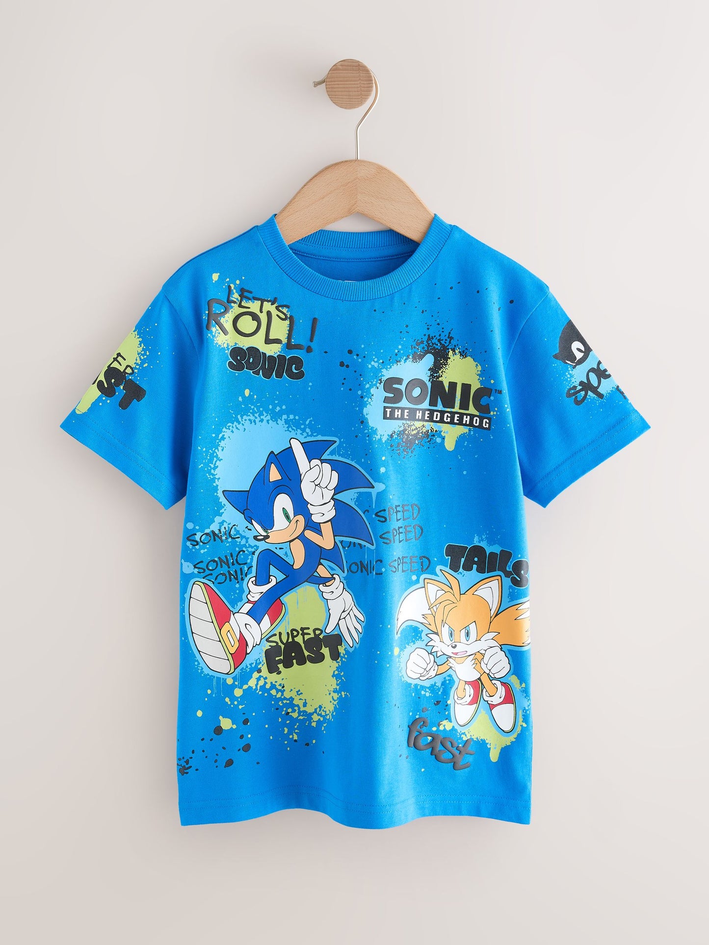 Dsiney Kidz - Blue Graffiti Sonic T-Shirt (3-16yrs) image 1