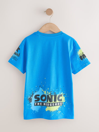 Dsiney Kidz - Blue Graffiti Sonic T-Shirt (3-16yrs) image 2