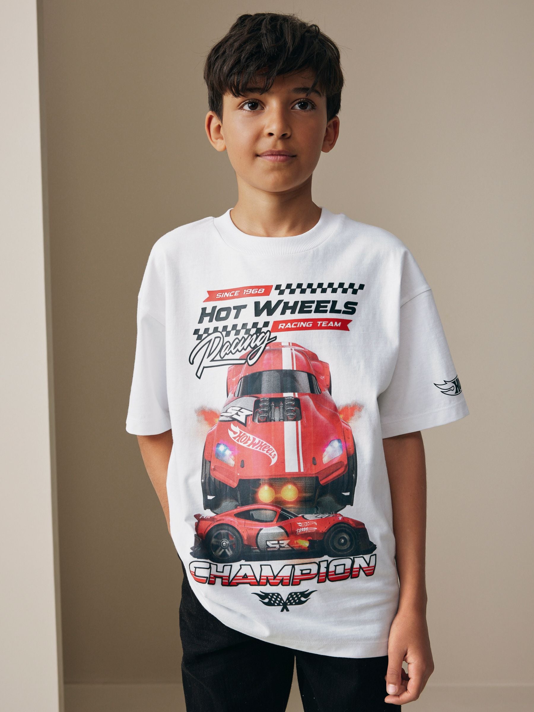 Dsiney Kidz - White Hot Wheels Short Sleeve T-Shirt (3-16yrs) image 1