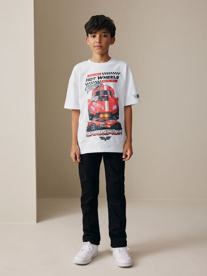 Dsiney Kidz - White Hot Wheels Short Sleeve T-Shirt (3-16yrs) image 2