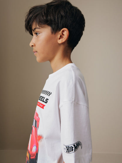 Dsiney Kidz - White Hot Wheels Short Sleeve T-Shirt (3-16yrs) image 4