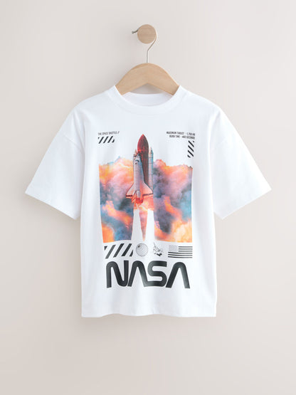 Dsiney Kidz - White NASA Short Sleeve T-Shirt (3-16yrs) image 1