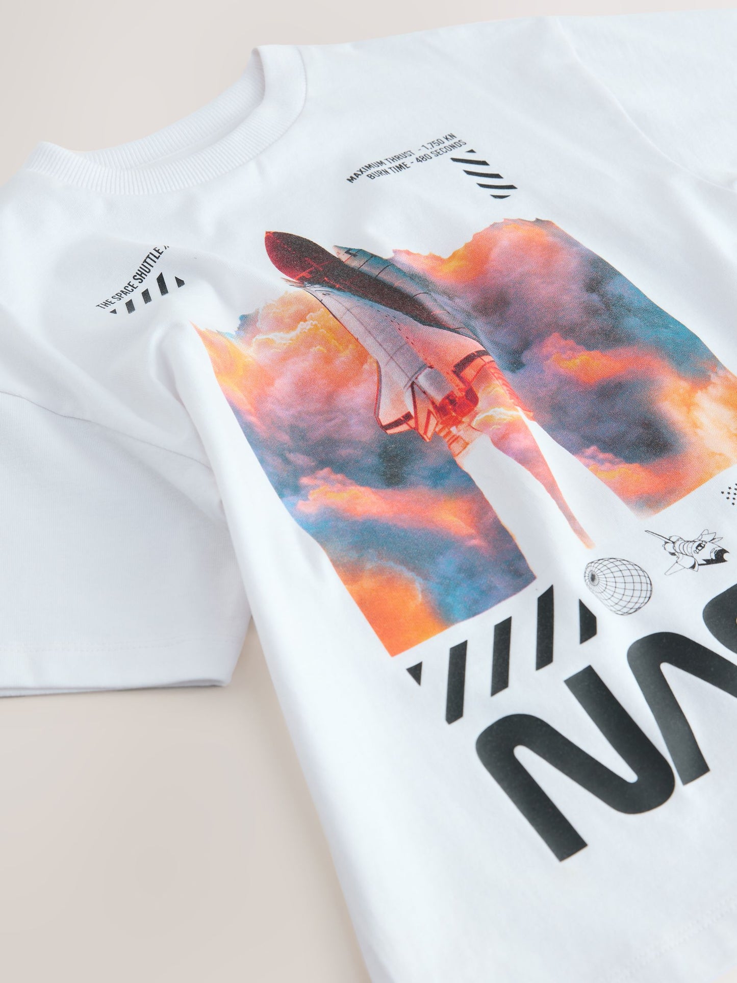 Dsiney Kidz - White NASA Short Sleeve T-Shirt (3-16yrs) image 4
