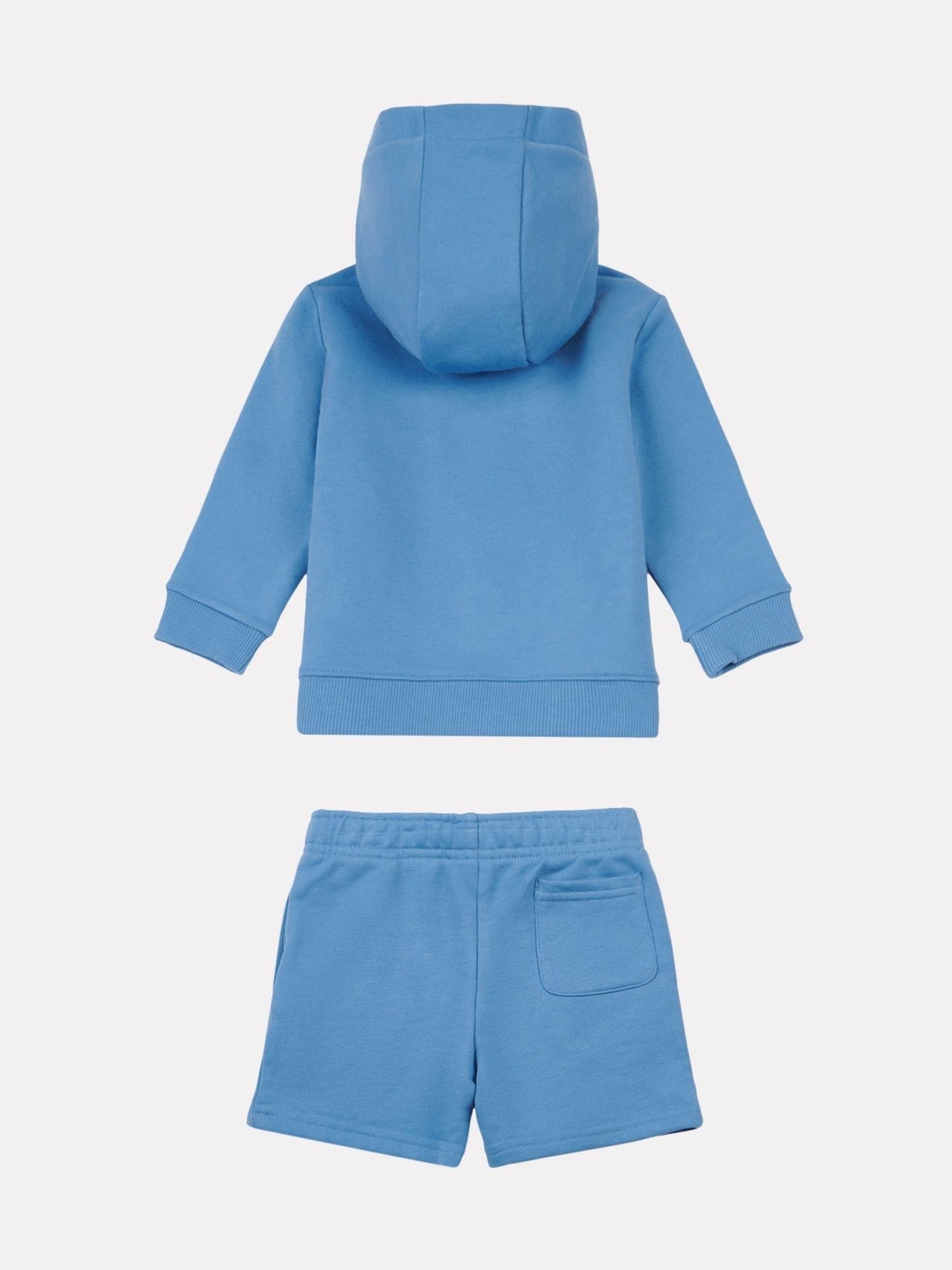 New Balance Blue Kids Zip Thru Hoodie 100% Cotton T-Shirt & Shorts Set image 2