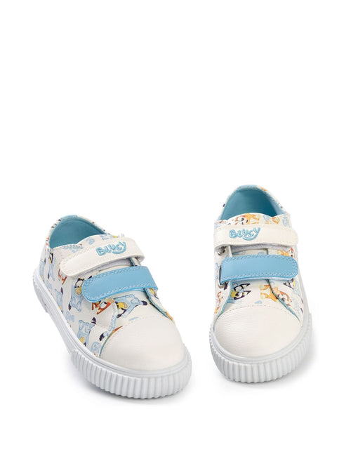 Vanilla Underground White Bluey Kids Velcro Trainers image 1